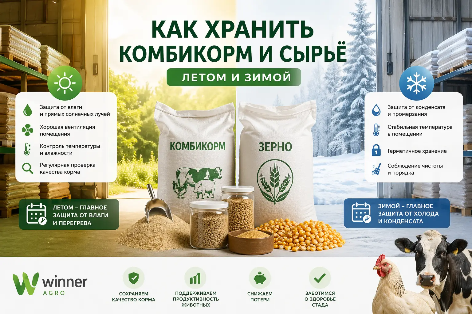 условия хранения комбикорма